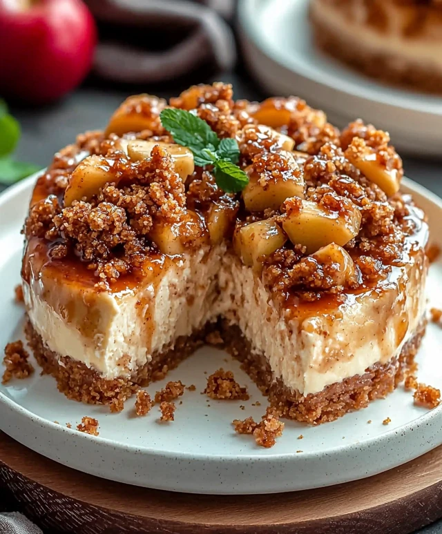 Apple Crumble Cheesecake Dessert