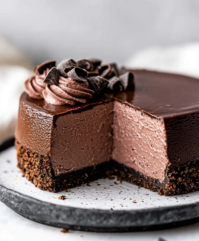 No Bake Chocolate Cheesecake