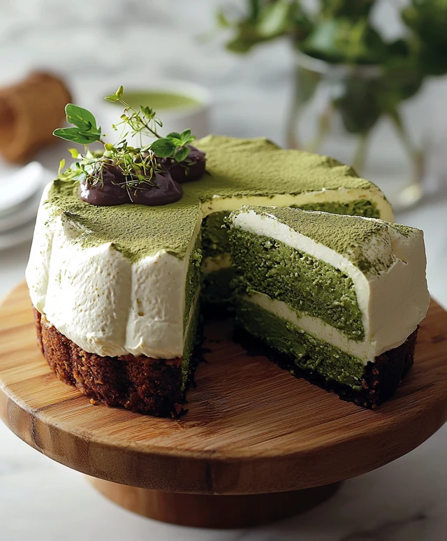 Matcha Basque Cheesecake Dessert
