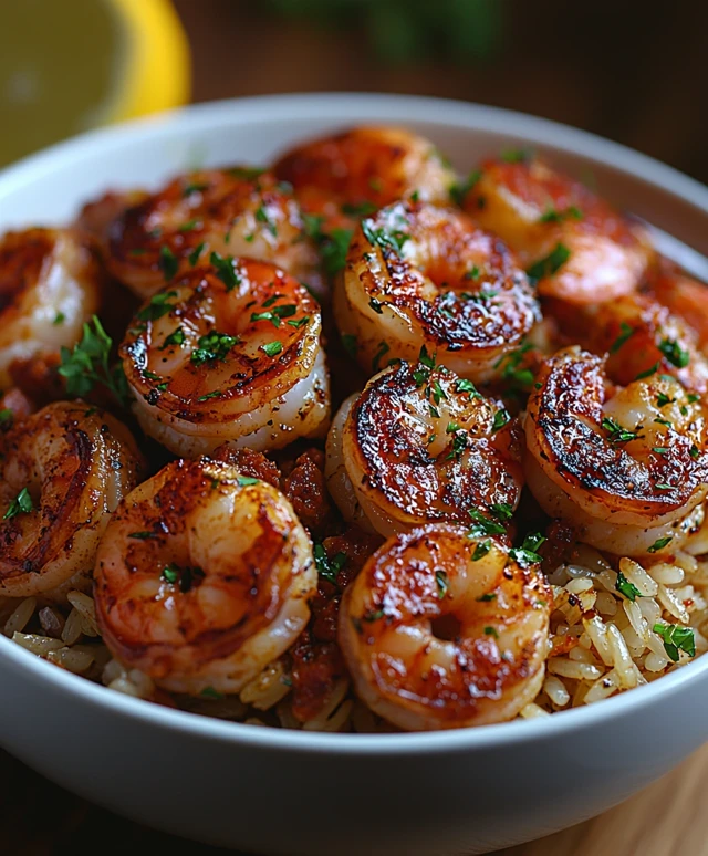 Healthy Garlic Chorizo Shrimp