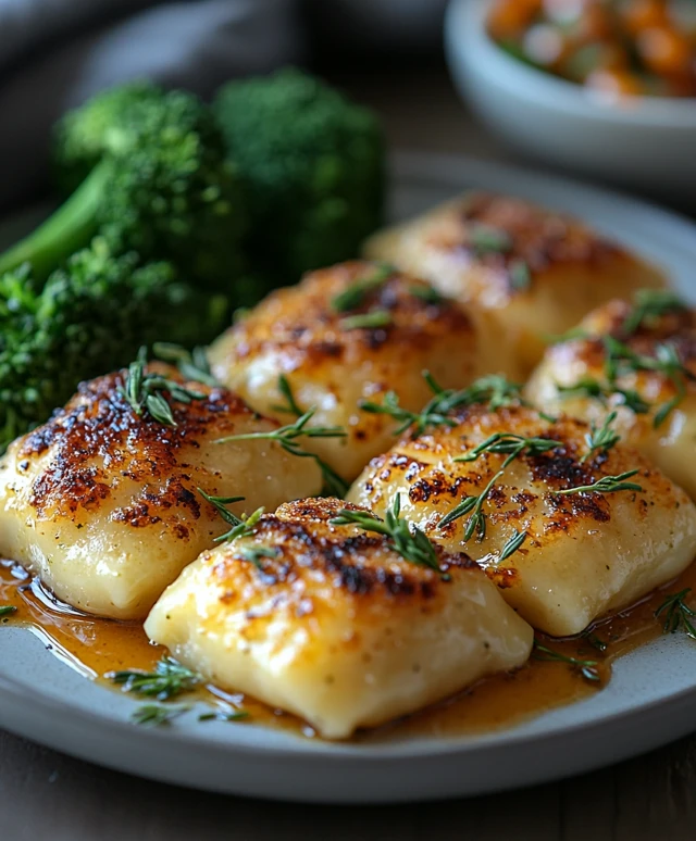 Crispy Broccoli Sausage Pierogies