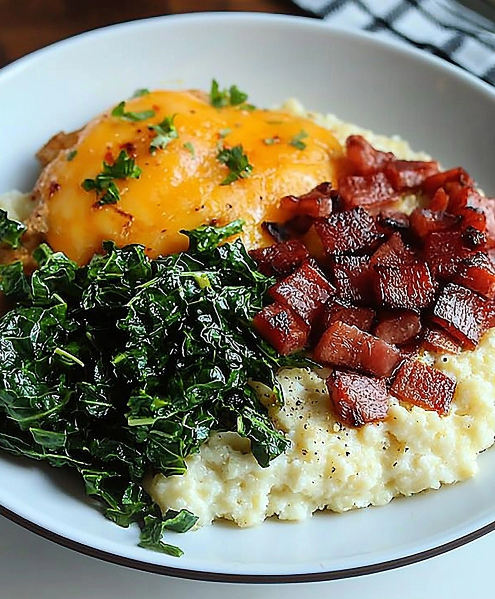 Grits and Greens Breakfast Bowl
