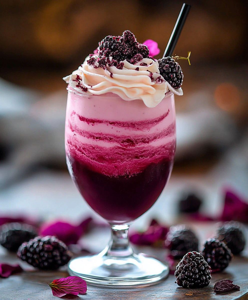 Blackberry Hibiscus Tea Frappe