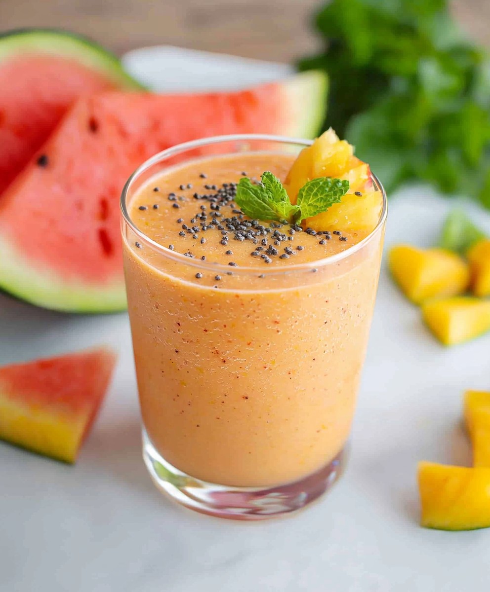 Watermelon mango smoothie