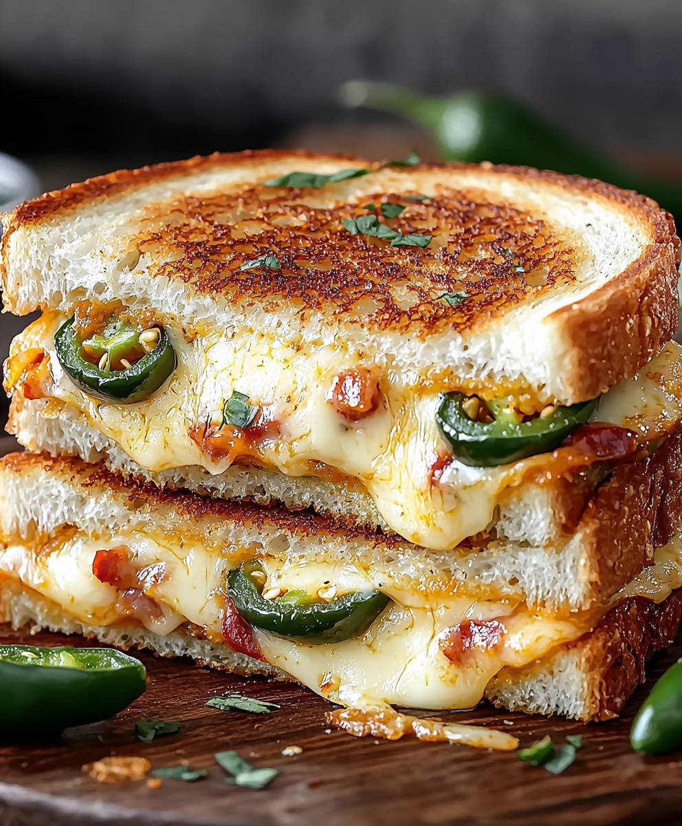 Roasted Jalapeno Popper Grilled Cheese