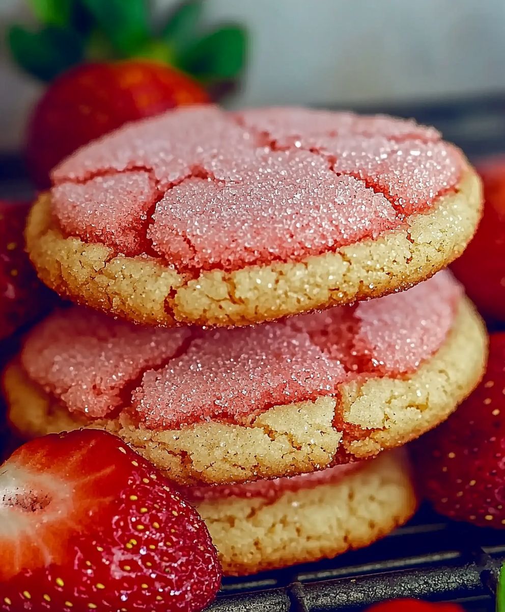 Strawberry sugar cookies