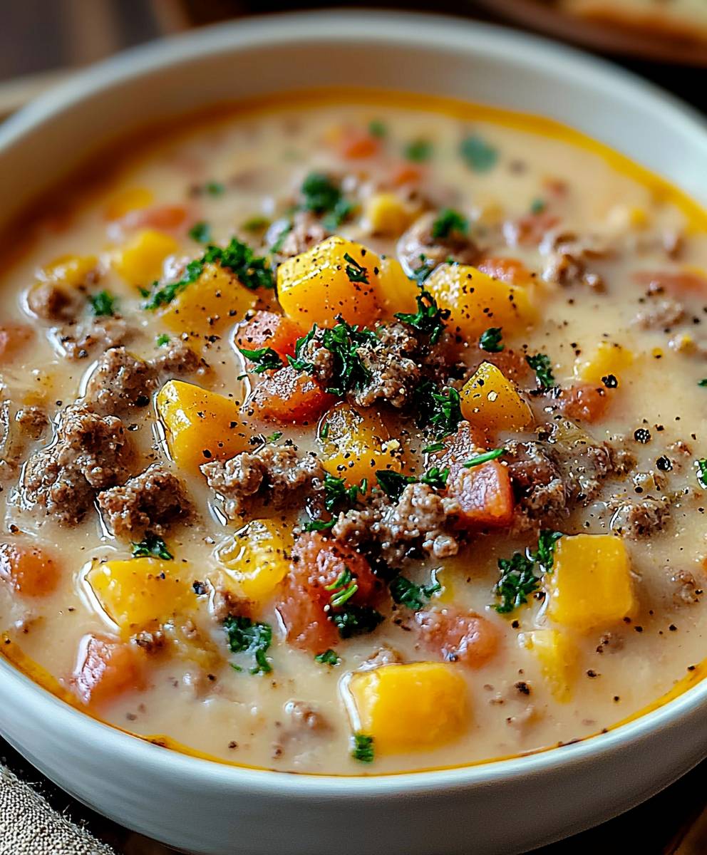 Cheeseburger Soup