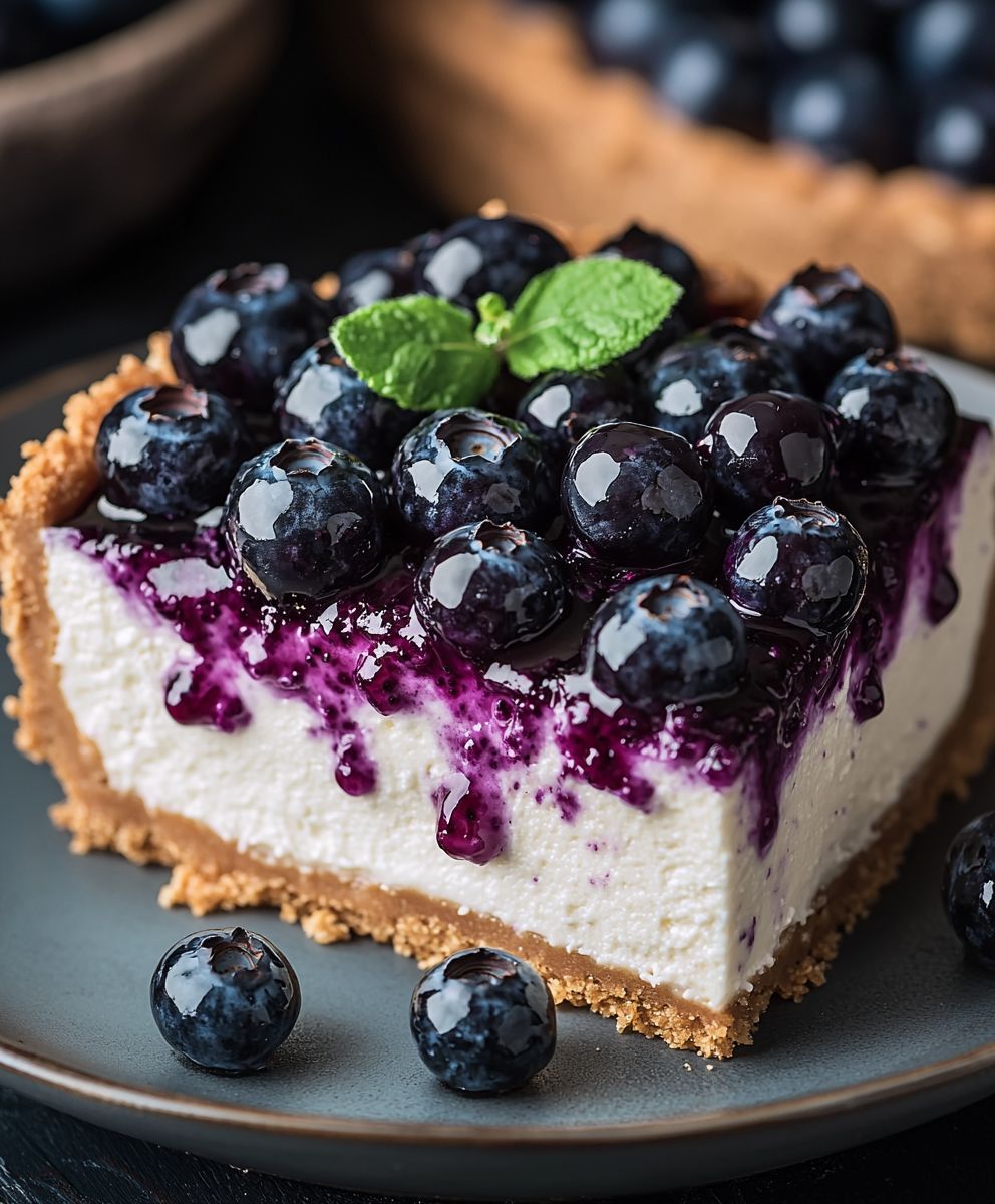 Blueberry cheesecake no bake