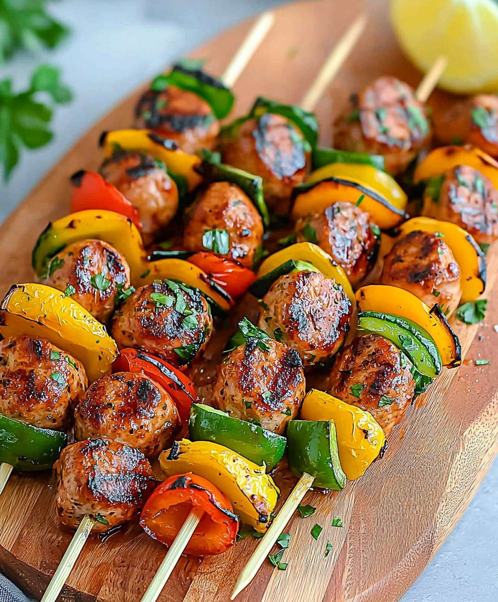 Chicken Sausage Skewers