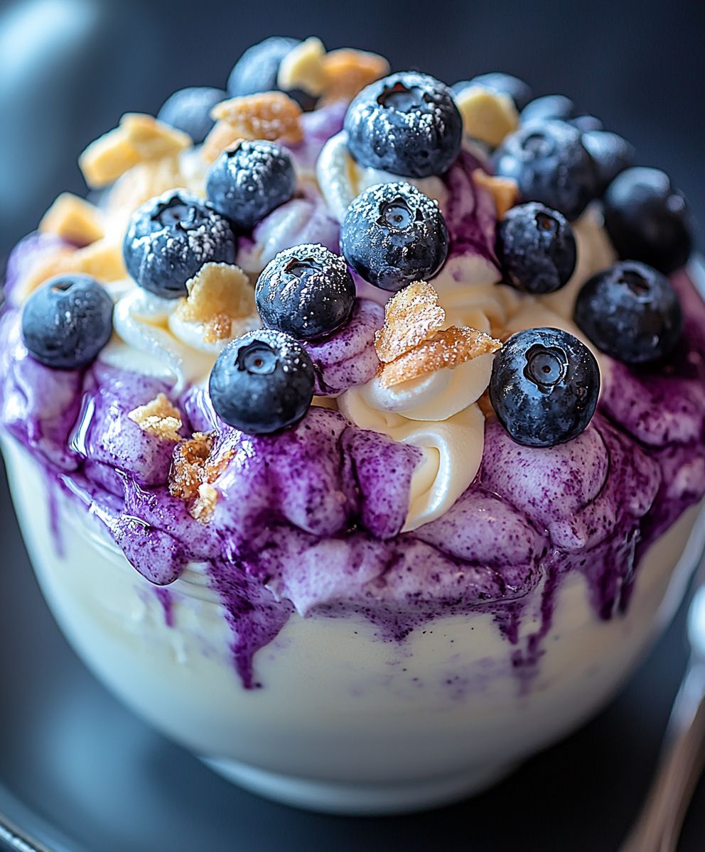 Blueberry Vanilla Cheesecake Fluff
