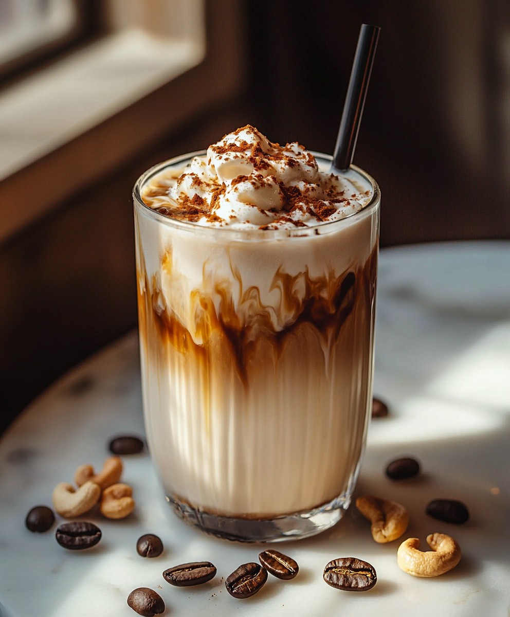 Keto cashew milk iced coffee
