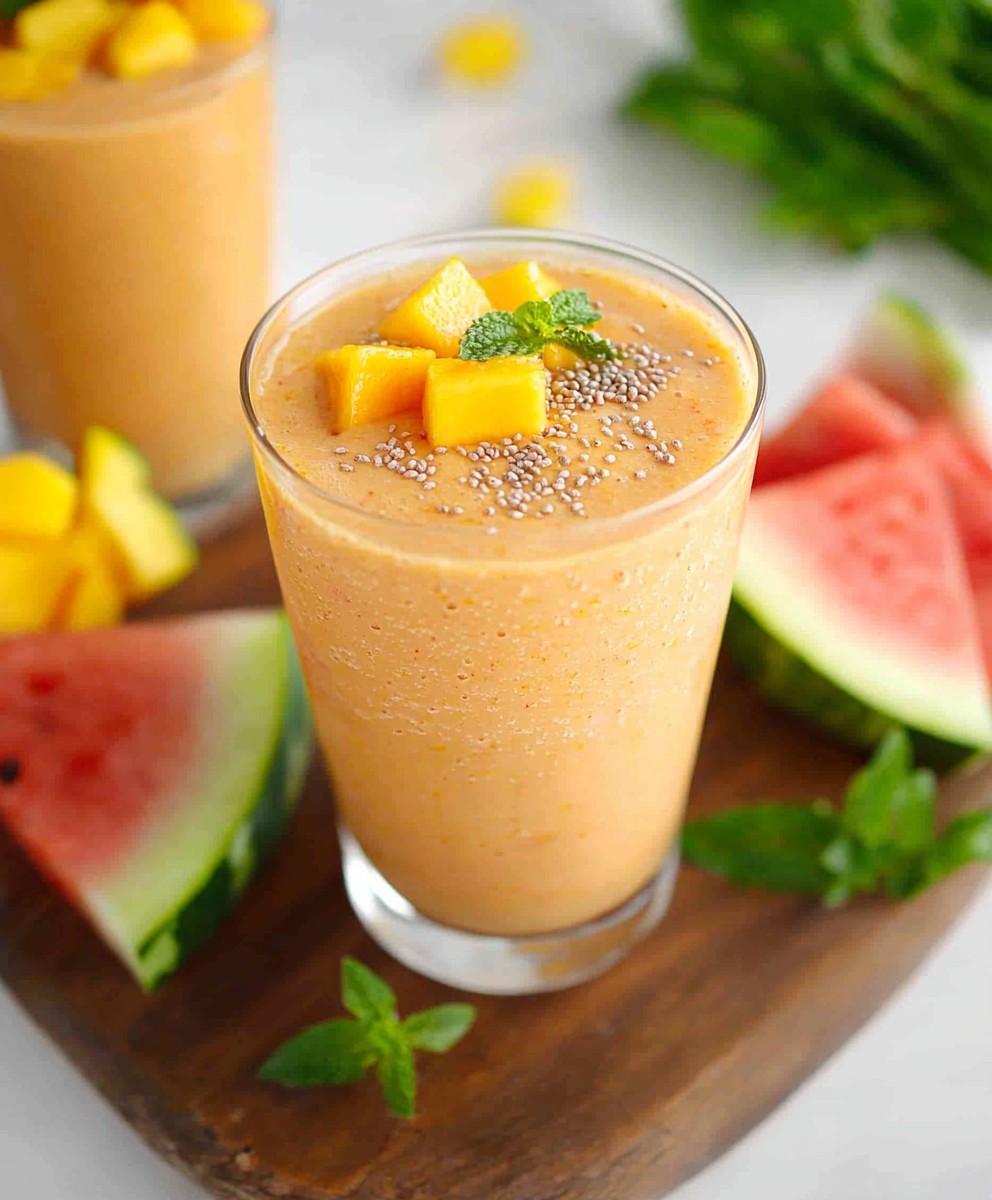 Watermelon mango smoothie