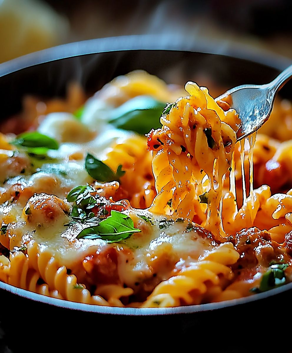 Pizza pasta one pot