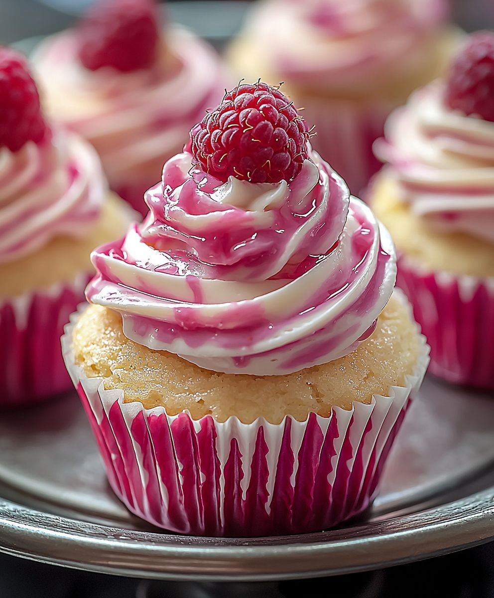 Raspberry Swirl Cupcakes