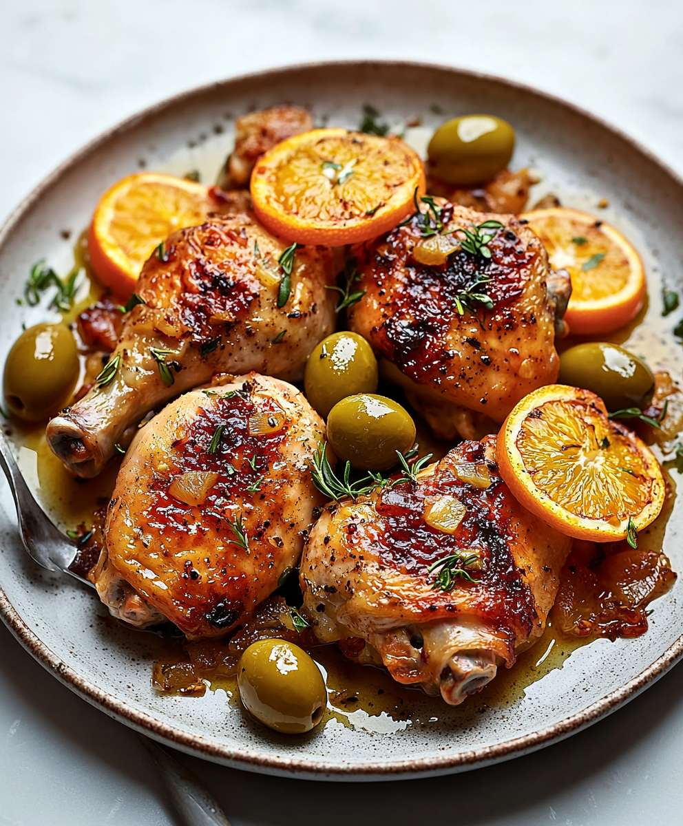 Vinegar Chicken with Oranges