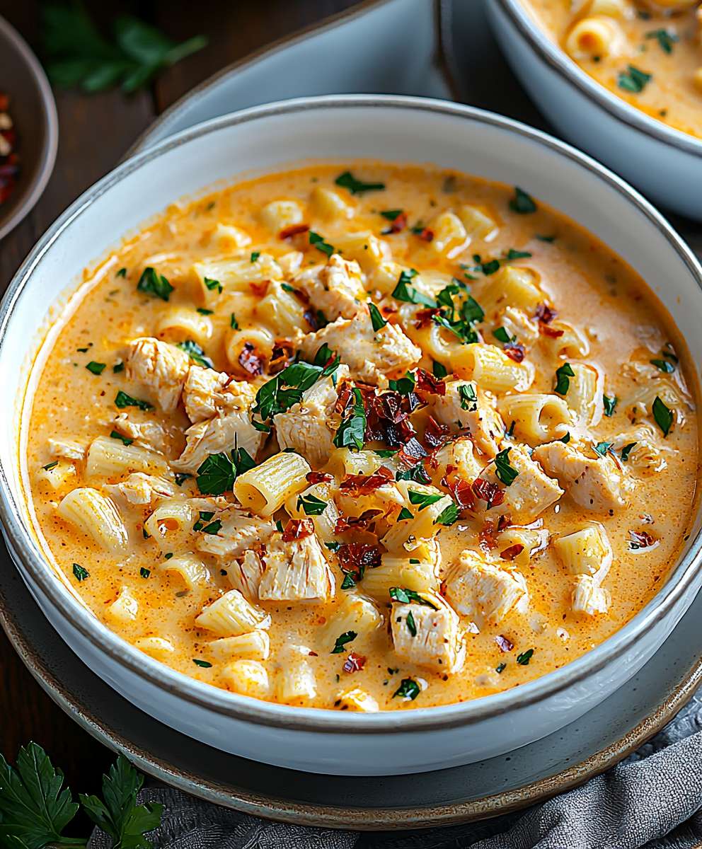 Cajun Chicken Pasta Soup