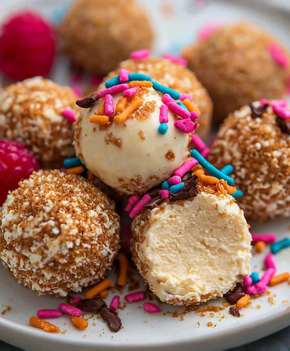 Cheesecake balls no bake