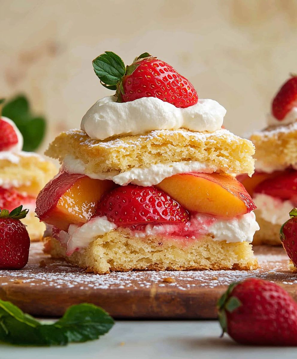 Strawberry Peach Shortcake