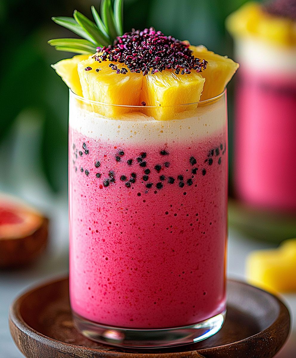 Hibiscus pineapple smoothie