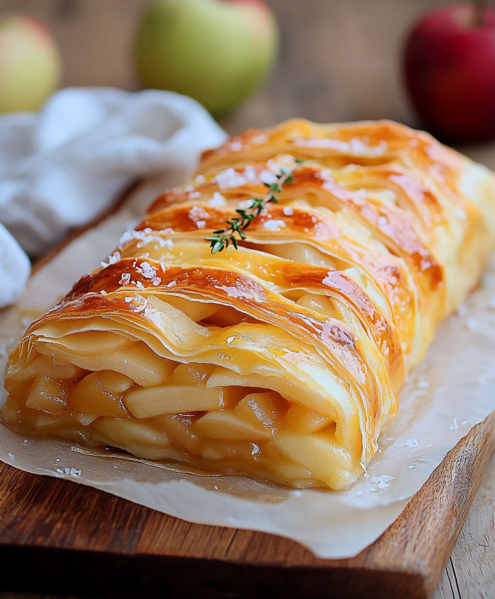 Apple Cream Cheese Strudel