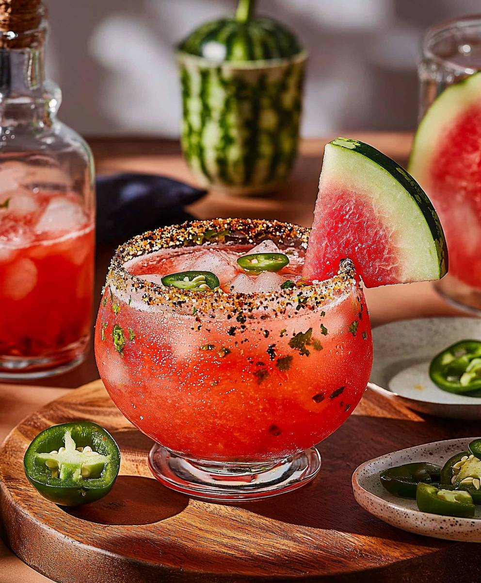 Spicy Jalapeno Watermelon Margarita