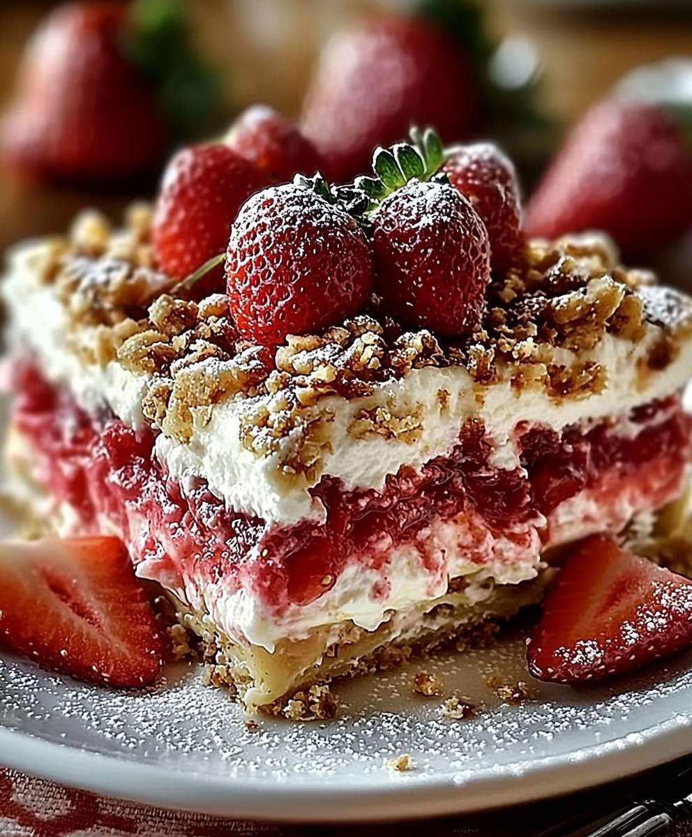 Strawberry Cheesecake Lasagna