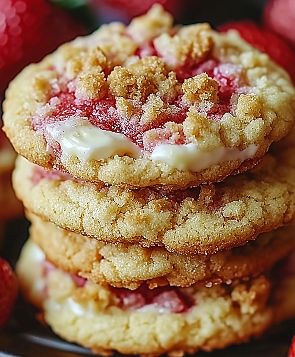 Strawberry Cream Cheese Cookies