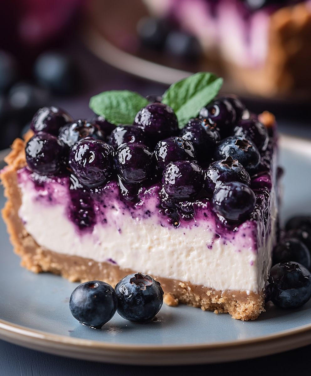 Blueberry cheesecake no bake