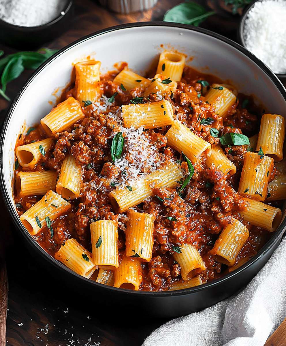 Rigatoni Bolognese One Pot