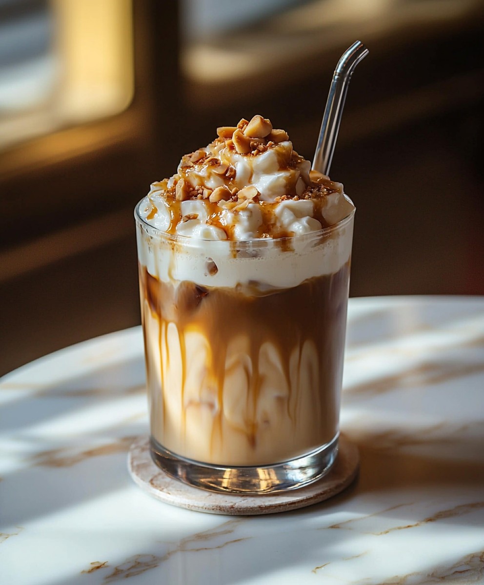 Keto macadamia nut iced coffee