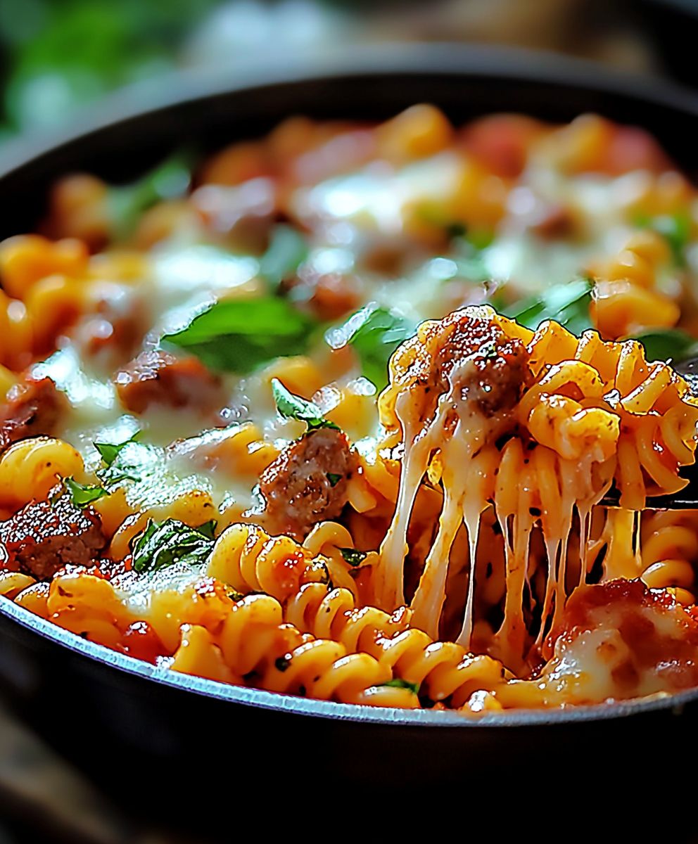 Pizza pasta one pot