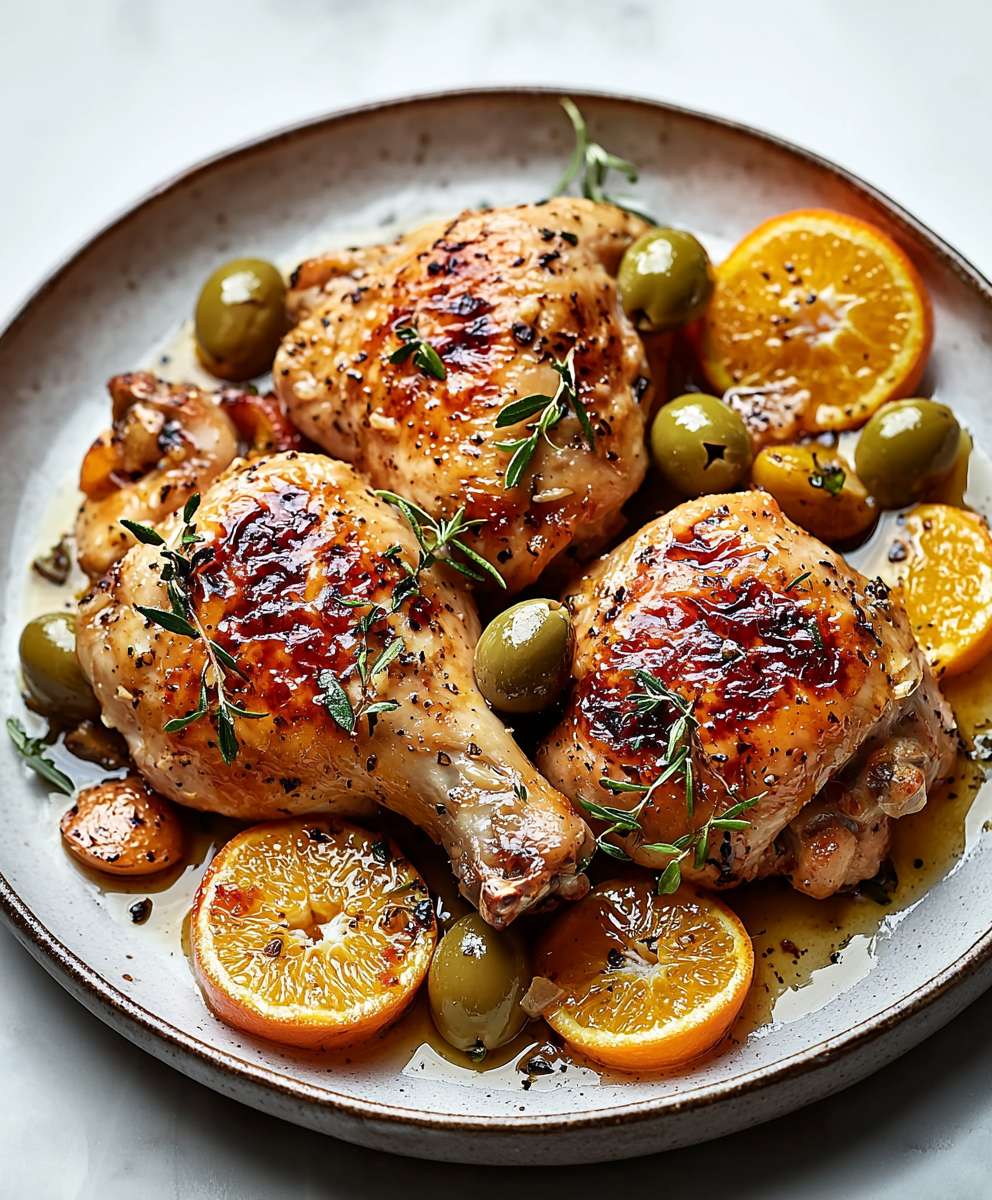 Vinegar Chicken with Oranges