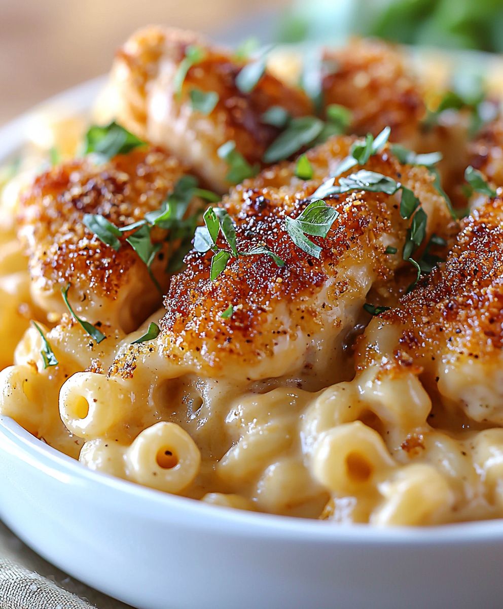 Honey Pepper Chicken Mac Cheese