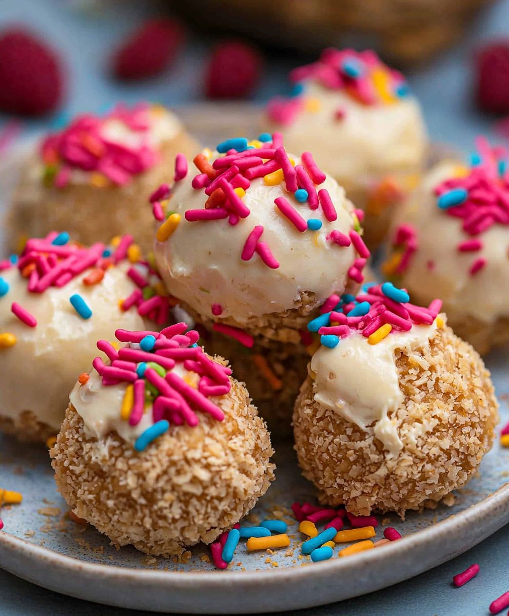 Cheesecake balls no bake