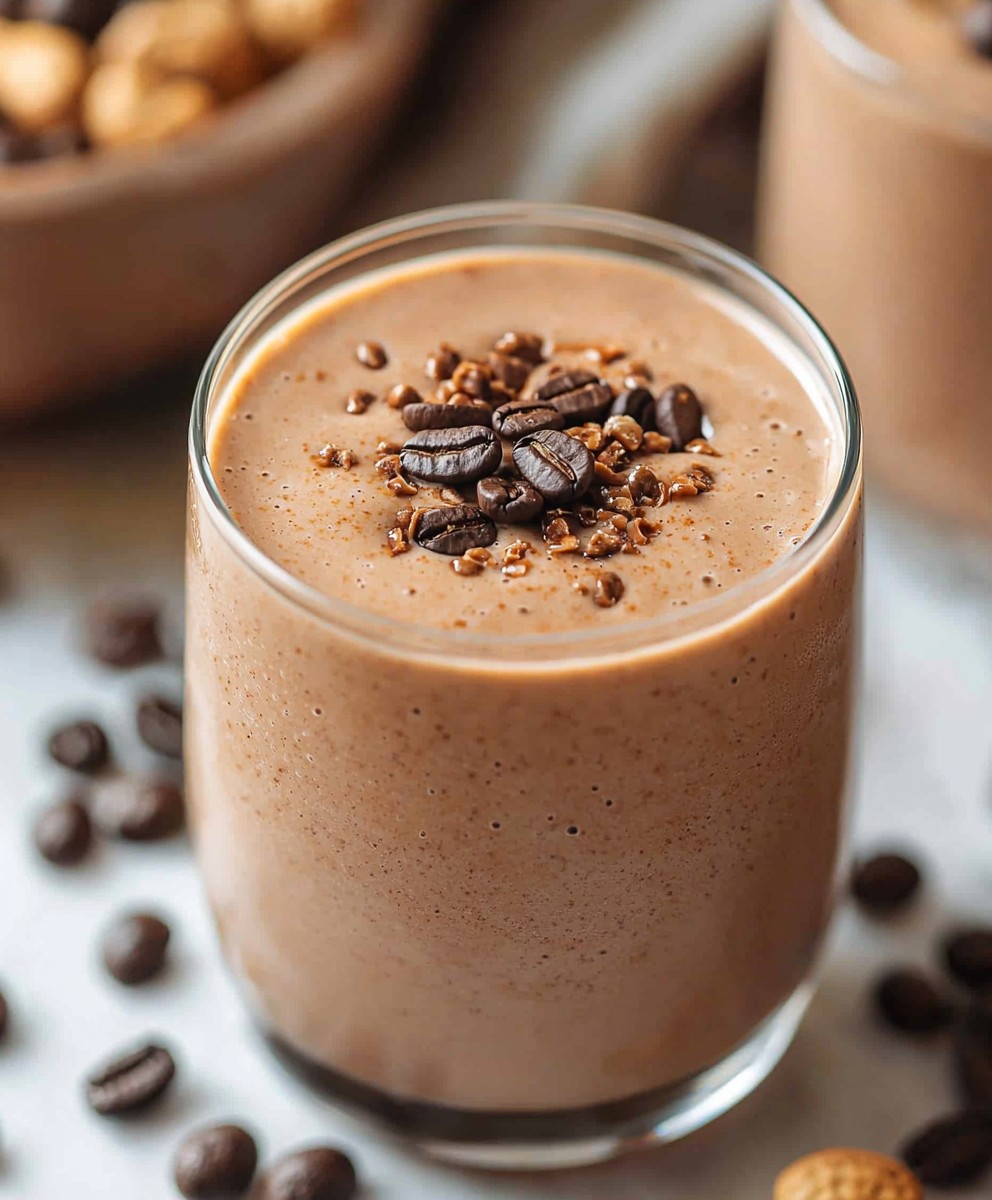 Peanut butter coffee smoothie