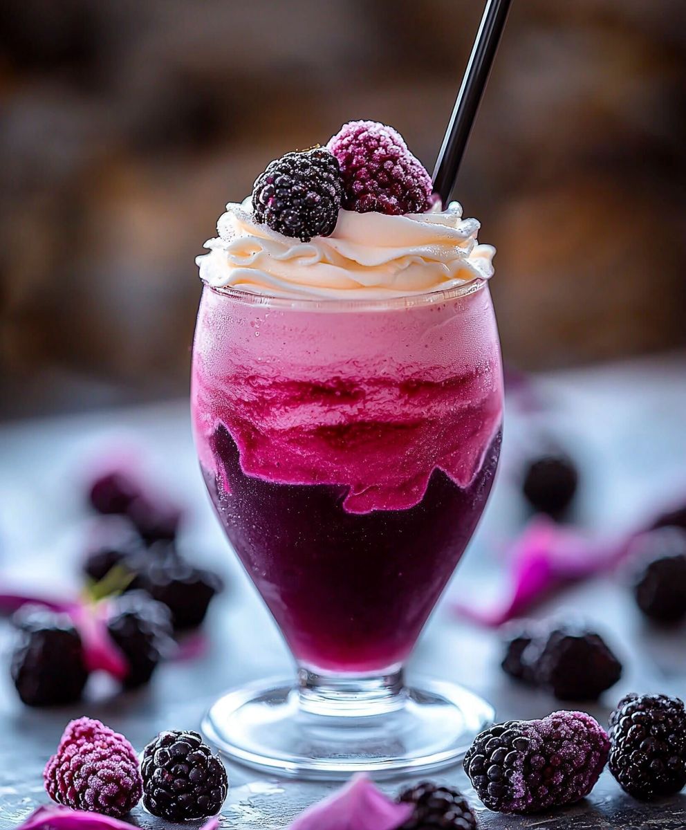Blackberry Hibiscus Tea Frappe