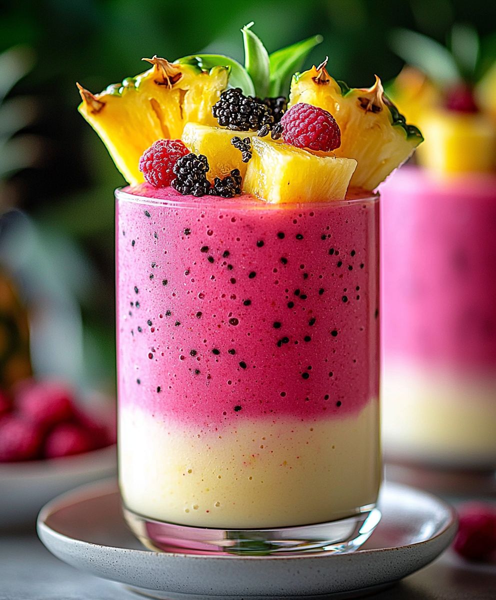 Hibiscus pineapple smoothie