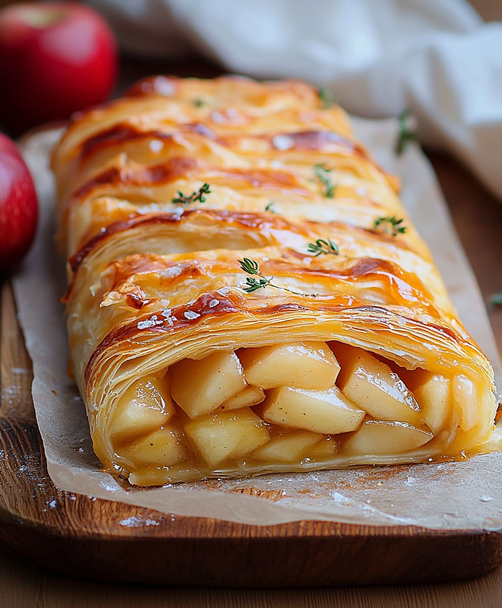 Apple Cream Cheese Strudel