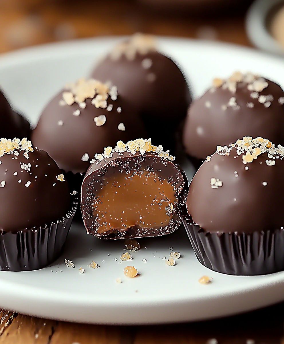 Salted Caramel Fudge Truffles