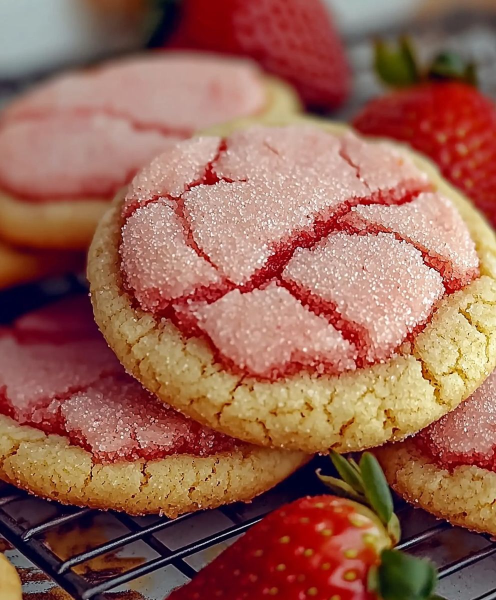 Strawberry sugar cookies