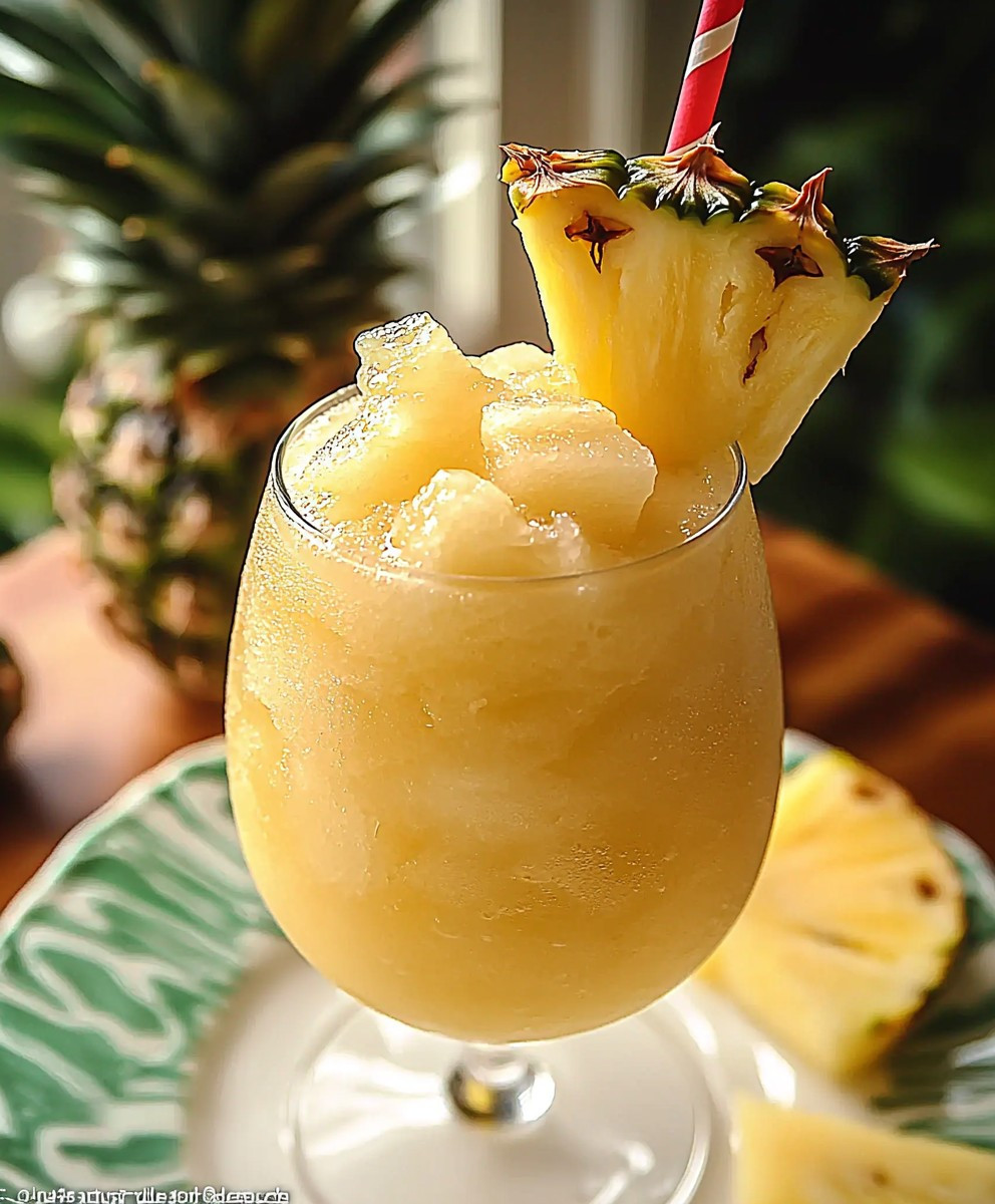 Pineapple Rum Slushie Drink
