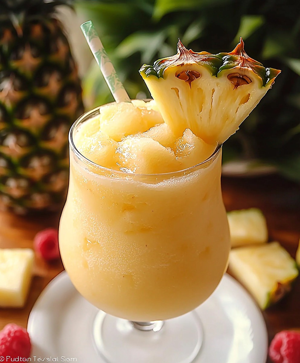 Pineapple Rum Slushie Drink