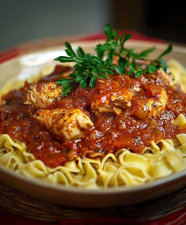 Chicken paprikash dish