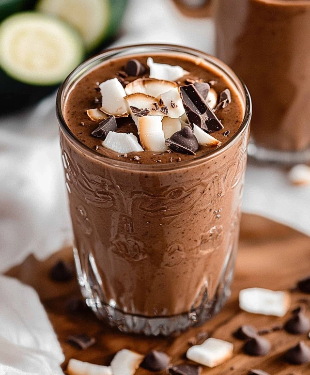 Coconut Chocolate Zucchini Smoothie