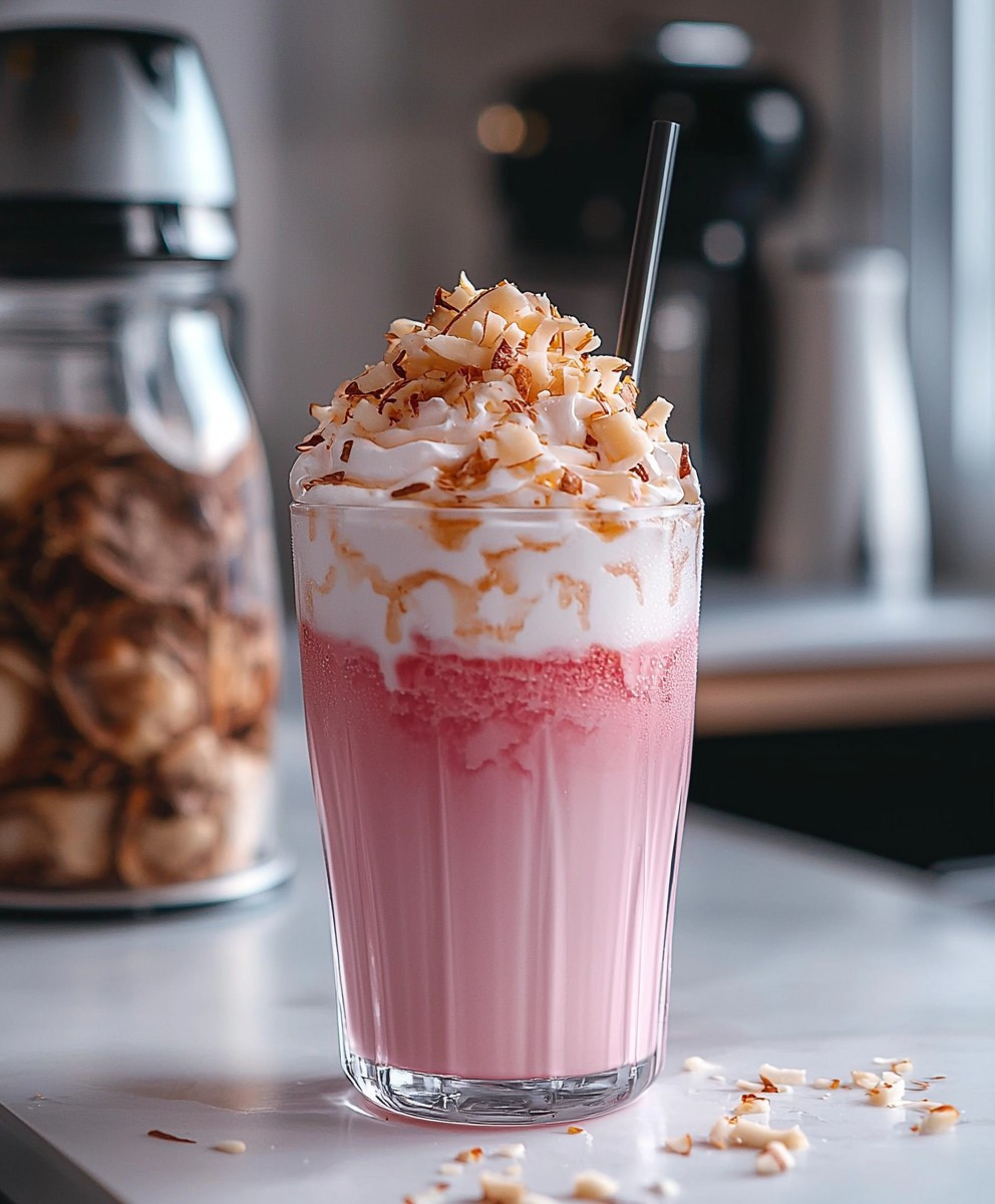 Pink Coconut Iced Latte