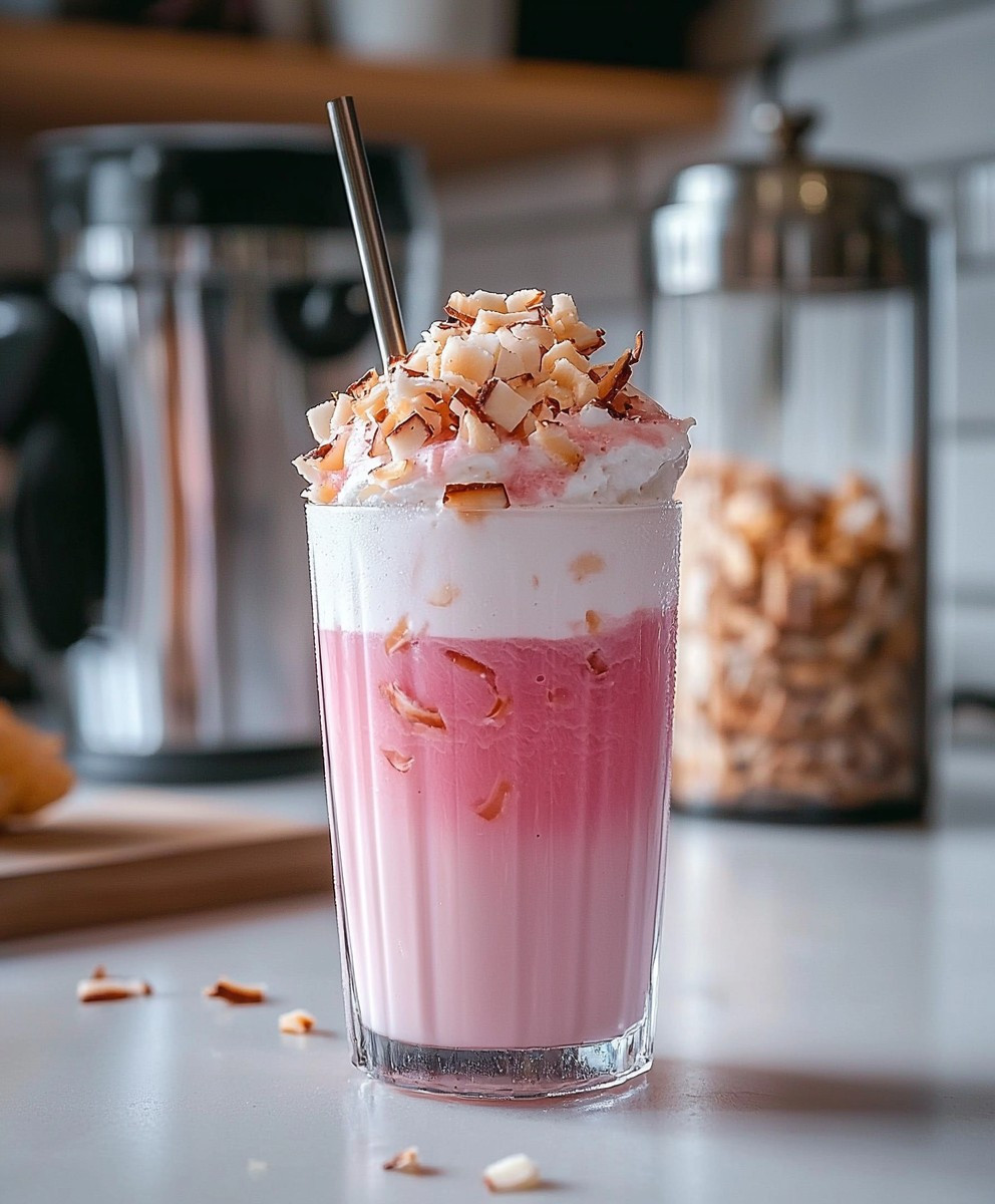 Pink Coconut Iced Latte