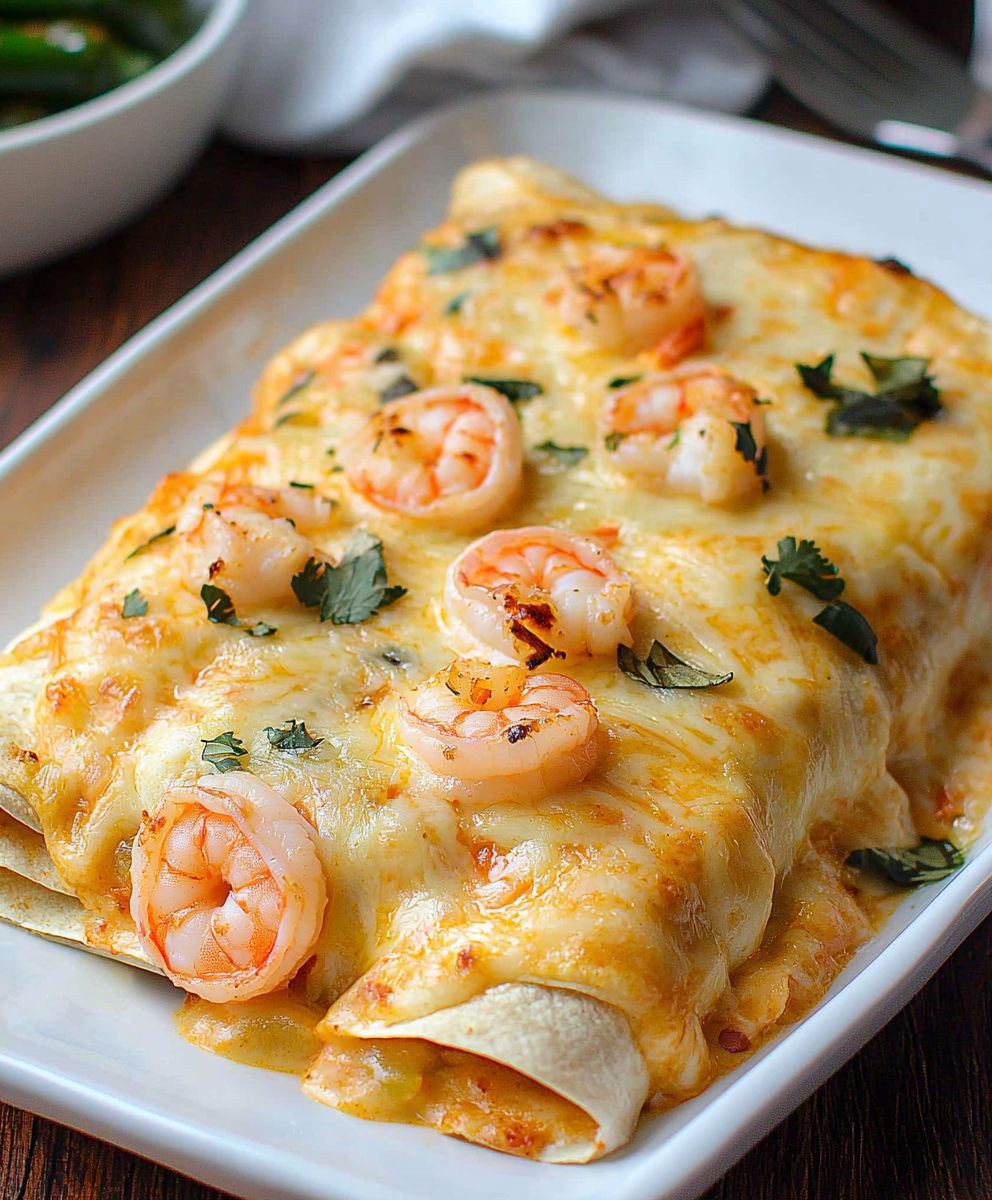 Shrimp enchiladas