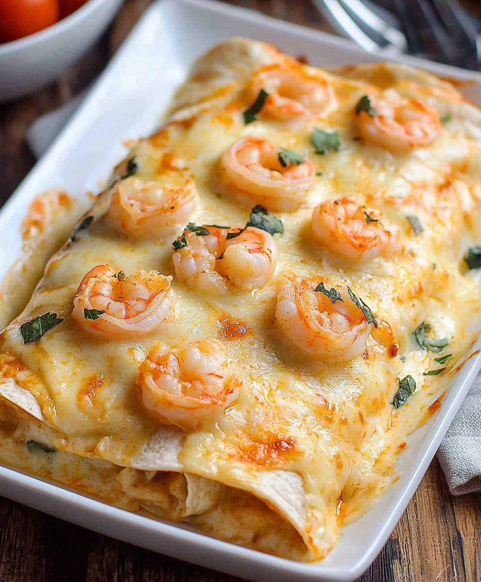 Shrimp enchiladas