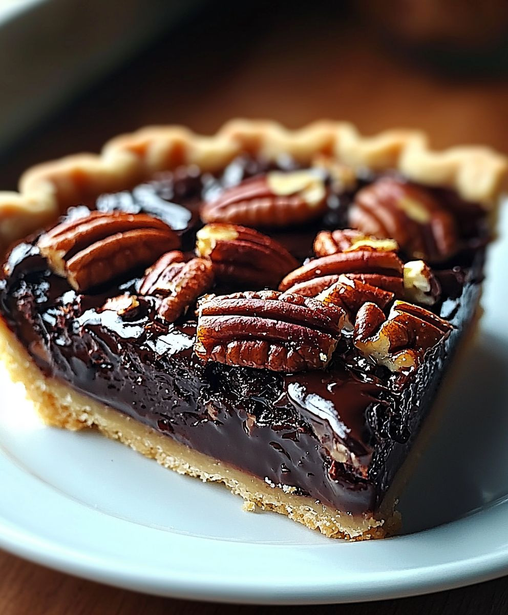 Chocolate Bourbon Pecan Tart