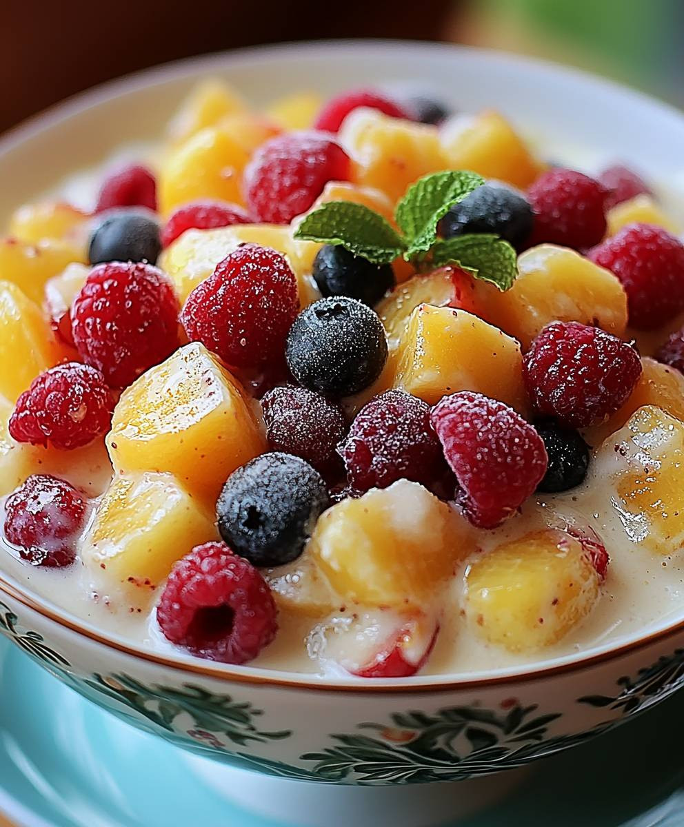 Creamy fruit salad
